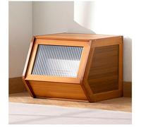 Stackable Bamboo Sto Boxes with Doors Versatile for Boo ac Toys & More Brown 35x31cm 14x12in Eco Friendly Space Saving Design