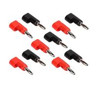 Stackable Banana Plugs, Open Screw Type Solderless Connectors. 4mm ABS Brass Terminals for Electronics, Automotive and RV Use, 10pcs