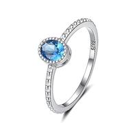 Stackable Birthstone Rings for Women:S925 Sterling Silver Stacking Ring Ankle Ring with Oval Stone for Teen Girls Daughter Friends Christmas Anniversary Birthday Jewelry, Metal, Cubic Zirconia