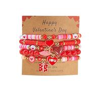 Stackable Bracelet For Layered Anklets And Wrist Jewelry Minimalist Dainty Chain For Her Valentines Day Anniversary (Red, 18cm)