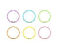 Stackable Bracelets - Stackable Boho Stretch Heart 6 Piece - Colorful Jewelry Sets | for Vacation Dating Party