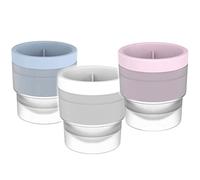 Stackable Circular Ice Hockey Mold - 3PCS Silicone Large Ice Cube Molds for Coffee and Juice - Round Ice Cube Mold with Easy-Release and Flexibility - Reusable Ice Ball Maker for Perfect Drinks
