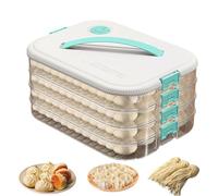 Stackable Cookie Freezer Container, Dough Freezer Container, Fridge Storage Box, Airdight 4-Layer Food Storage Box with Lid, Fridge and Freezer, with Timer for Biscuits