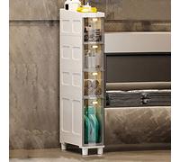 Stackable Corner Storage Bins with Wheels 3/4/5 Tier Plastic nizer Multi-functional Space-Saving Bathroom Storage Solution