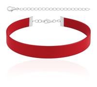 STACKABLE CREATIONS Leather Choker for Women, 0.6" Classic Ribbon Style, Adjustable 12-18", Stainless Steel Clasp, Minimalist Goth/90s Layering Collar - Black, One Size, Stainless Steel, No Gemstone