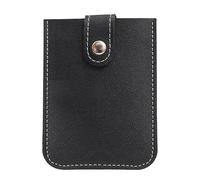 Stackable Credit Card Holder, PU Leather Card Case, Pull Out Card Holder, Card Holder Wallet, Passport Holder Women, Vaccinee Card Holder for Bus Tickets Boarding Card Licenses Coin, Black, 1