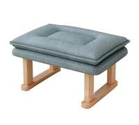 Stackable Dark Blue Foot Stool with High-Density Foam Tech Cloth Foot Rest Ottoman for Living Room Bedroom Entryway - Comfortable & Stylish Seating Solution