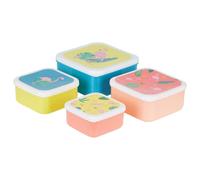 Stackable Design Set Of 4 Flamingo Lunch Boxes, Versatile Assortment Of Multisized PP Lunch Boxes