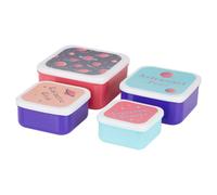 Stackable Design Set Of 4 Space Design Lunch Boxes, Versatile Assortment Of Multisized PP Lunch Boxes