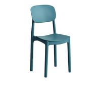 Stackable Dining Chair - Modern Plastic Design with Square Backrest for Space Saving - Stylish Addition to Dining Room Décor