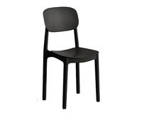 Stackable Dining Chair - Modern Plastic Design with Square Backrest for Space Saving - Stylish Addition to Dining Room Décor