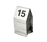 Stackable Double-sided Number Plates, Restaurant Tabletop Markings, Drop-proof, Stainless Steel Number Plates.(1-15)