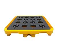 Stackable Drum Containment Pallet Leak Proof Polyethylene Platform with Drain Outlet for Oil & Chemical Sto Design for Safe Handling