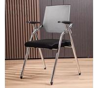 Stackable Ergonomic Conference Room Chairs with Armrests, Breathable Mesh Office Guest Chairs for Meetings, Comfortable Bouncing Back Design for Easy Storage