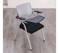 Stackable Foldable Office Chair with Arms, Ergonomic Mesh Design for Training Rooms, Reception, and Guest Seating