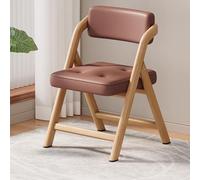 Stackable Folding Dining Chairs with Thick Padded Seat and Backrest - Compact Wood Design for Kitchen, Garden, Office