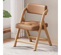 Stackable Folding Dining Chairs with Thick Padded Seat and Backrest - Compact Wood Design for Kitchen, Garden, Office