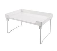 Stackable Folding Storage Rack for Enhanced Organization in Kitchen or Office Lightweight and Plastic Construction (one)