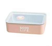 Stackable Freezer Storage Tub 1L Space Saving(Pink)