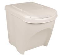 Stackable Garbage Bins 3x25 L White Polypropylene 39.2x29.3x33.5cm with Labels
