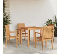 vidaXL Stackable Garden Chairs 8 pcs 56.5x57.5x91 cm Solid Wood Teak