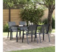 vidaXL Stackable Garden Chairs Textilene Fabric 6 pcs