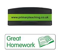 Stackable Great Homework Pre Inked School Teachers Positive Feedback Marking Stamper Stamp 44x13mm Primary Teaching Services