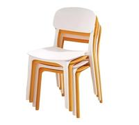 Stackable Guest Chairs (Set of 4) Plastic Dining Chairs with Lumbar Support Reception & Waiting Room Seating Conference Room Stackable Chairs (Style 6)