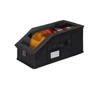 Stackable Hat Storage Box - Baseball Cap Holder Organizer | Closet Hat Storage With Clear Window,2-Piece Large Capacity Set For Home Dorm Bedroom Shelf Cabinet, Also Stores Clothes Toys Book Blanket