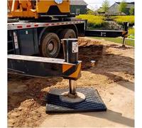 Stackable High Density Stabilizing Jack Pads for RVs, Trailers & Campers - Ideal Leveling Solution for Sandy Soil, Gravel, Cement, & Pavement (40x40x4cm / 15.7x15.7x1.6in)