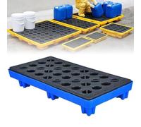 Stackable Industrial Spill Containment Pallet with Removable Drain Platform for DrumsPerfect for Gas Chemical Storage and Transport Protection