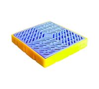 Stackable Industrial Spill Pallet - Polyethylene Oil Drum & Paint Bucket Tray Modular Shipping Platform for Chemicals 2pcs Yellow 31x31x5.5cm Heavy-Duty Spill Containment ution