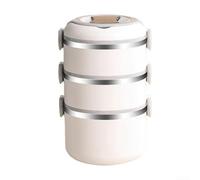 Stackable Insulated Lunch Container Set with Stainless Steel Interior and PP Exterior, Designed for Long Lasting Heat Retention and Easy Cleaning (G)