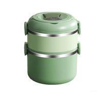 Stackable Insulated Lunch Container Set with Stainless Steel Interior and PP Exterior, Designed for Long Lasting Heat Retention and Easy Cleaning (D)