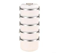 Stackable Insulated Lunch Container Set with Stainless Steel Interior and PP Exterior, Designed for Long Lasting Heat Retention and Easy Cleaning (K)