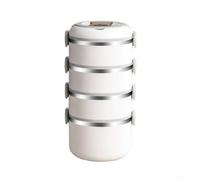 Stackable Insulated Lunch Container Set with Stainless Steel Interior and PP Exterior, Designed for Long Lasting Heat Retention and Easy Cleaning (I)