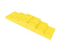 Stackable Jack Blocks,10PCS RV Leveling Blocks Reduce Trailer Movement Interlocking Leveling Pads with Carrying Bag Yellow for Camping Vehicle Travel Trailer