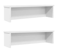 Stackable Kitchen Rack White 50x15x16 cm Engineered Wood Countertop Shelf 2 pcs