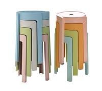 Stackable Kitchen Stools - Durable Conference Room Chairs Wear-Resistant Seating for Kitchen Island Restaurant Cafe Green Color Space-Saving Design