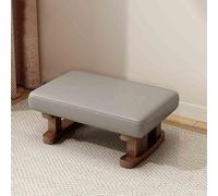 Stackable Leather Footstool, Multipurpose Pouffe & Coffee Table, Cact Foot Rest for Living Room, Bedroom, Dorm, Modern Small Bench