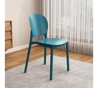 Stackable Lightweight Plastic Dining Chairs with Backrest - Ergonomic Non-Slip Kitchen & Office Stools, Space-Saving Easy-to-Clean Furniture for Living Room & Dining Areas