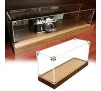 Stackable Long Acrylic Display Case, Clear Storage Organizer Box for Art, Toys, Dolls, Trophies & Heirlooms - Durable Metal Corner Design for Optimal Showcase