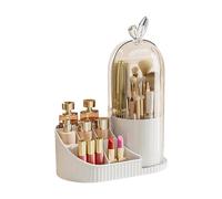 Stackable Makeup Case with 360 Rotation Design for Compact Countertop Arrangement Multi Layer Makeup Planner
