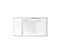 Stackable Makeup Organizer and Storage, Acrylic Organizers, Clear Plastic Storage Drawer with Handles for Vanity