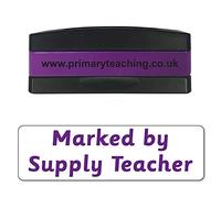 Stackable Marked By Supply Teacher Pre Inked School Teachers Feedback Marking Stamper Stamp 44x13mm Primary Teaching Services