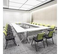 Stackable Mesh Back Conference Chairs & Folding Table Chairs for Meetings Training and Reception - Ergonomic Space-Saving Design for Office Use