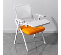 Stackable Mesh Conference Chair with Writing Tablet & Cup Holder Foldable Training Chair for Office Seminar Lecture - Ergon & Space-Saving Design