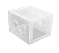 Stackable Mini Betta Fish Tank, 12 * 8 * 10cm Transparent Acrylic Cube Aquarium, Explosion-Proof Portable Fish Isolation Breeding Box for Small Fish Shrimp Insectal Reptile (Ordinary Transparent)