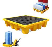 Stackable Modular Dumping Platforms with Retention Tray and Grating, Waterproof Plastic Pallet for Heavy-Duty Industrial Use