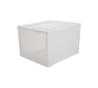 Stackable Modular Storage Drawers, White, D 450 x W 390 x H 295mm - A4 Paper, Documents, Tools, Clothes, Shoes, Toys, Laundry items, Shed, Garage/Car stuff